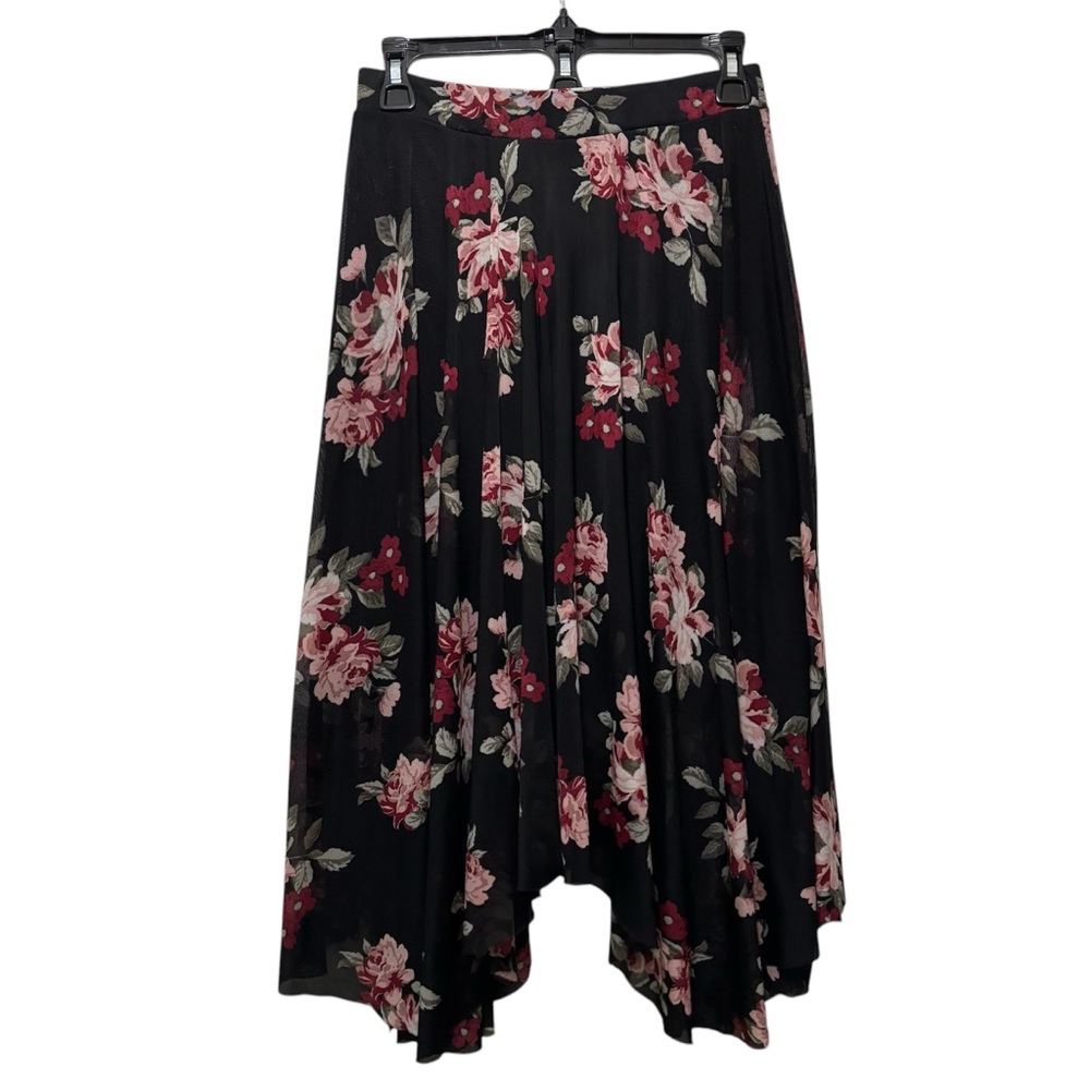 Bongo Floral Black and Pink Women's Skirt size S